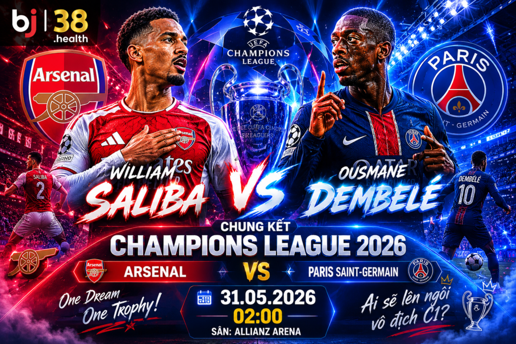 Arsenal vs PSG – Dự Đoán Chung Kết C1 2026 Cùng Bj38 4 Quả Bóng Vàng Dembele sẽ làm gỏi Saliba