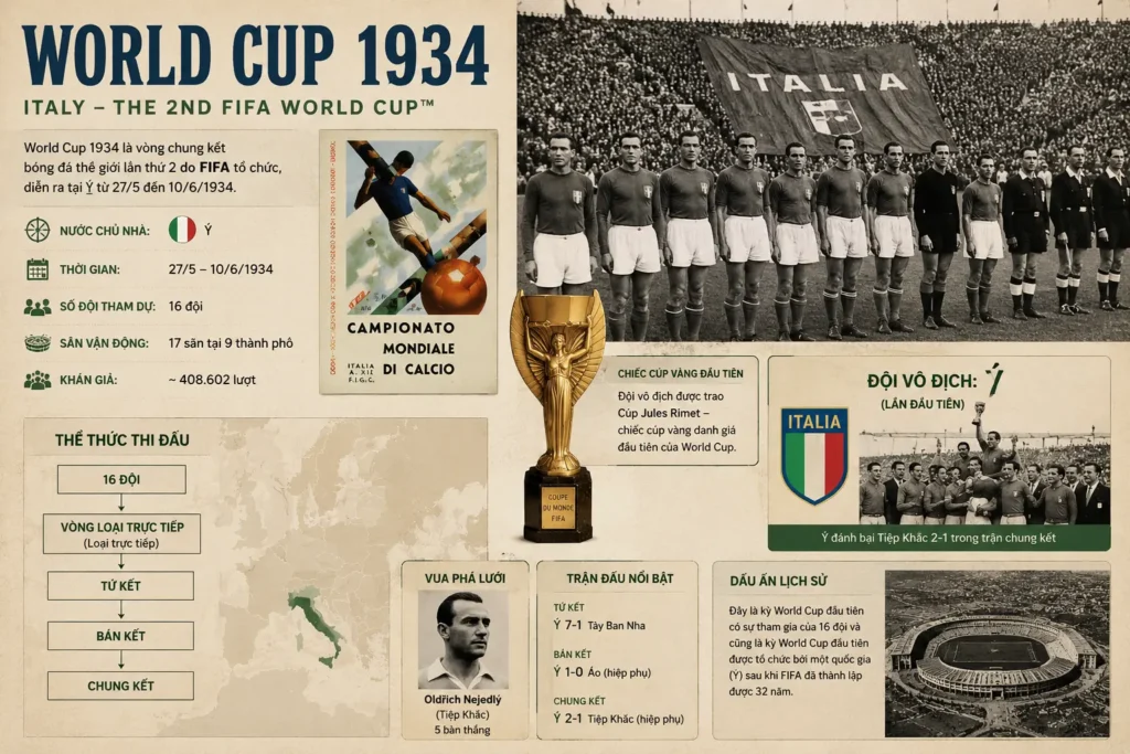 World Cup 1934 - Khoảnh Khắc Lịch Sử 2 World cup 1934 - Dấu Ấn Lịch Sử