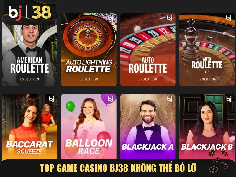 Top game casino Bj38 không thể bỏ lỡ