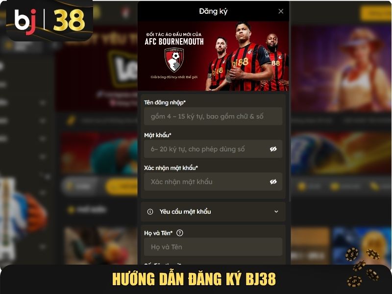Hướng dẫn đăng ký BJ38 từng bước chi tiết